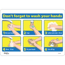 Zenith Safety Products SGU296 - SIGN 10"X14" WASH YOUR HANDS W/PICTO, ADH VINYL