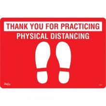 Zenith Safety Products SGU324 - SIGN 12"X18" PHYSICAL DISTANCING, ADH VNYL