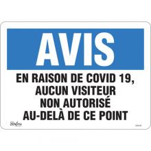 Zenith Safety Products SGU348 - SIGN 10"X14" NOTICE COVID19 UNAUTHRZ, FR, ADH VL