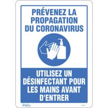 Zenith Safety Products SGU360 - SIGN 14"X10" CORONAVIRUSHAND SANITIZER,FR,AD VL