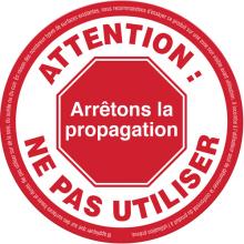 Zenith Safety Products SGU495 - "Attention: Ne pas utiliser" Label