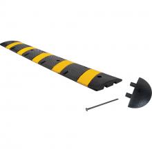 Zenith Safety Products SHF709 - SPEEDBUMP W/END CAPS,72"X11"X2.25", BLACK/YELLOW