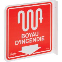 Zenith Safety Products SHG583 - SIGN,PROJ,8"X8" 90D,FR,"BOYAU D'INCINDIE"