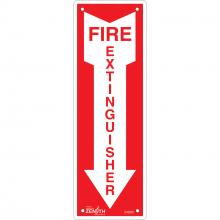 Zenith Safety Products SHG587 - SIGN 12"X4" EXTINGUISHERW/ ARROW, AL