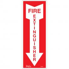 Zenith Safety Products SHG597 - SIGN 14"X5" EXTINGUISHERW/ ARROW, VL