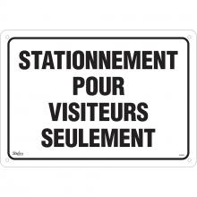 Zenith Safety Products SHG606 - SIGN 14"X20"  STATIONNEMENT VISITEURS SLMNT,AL