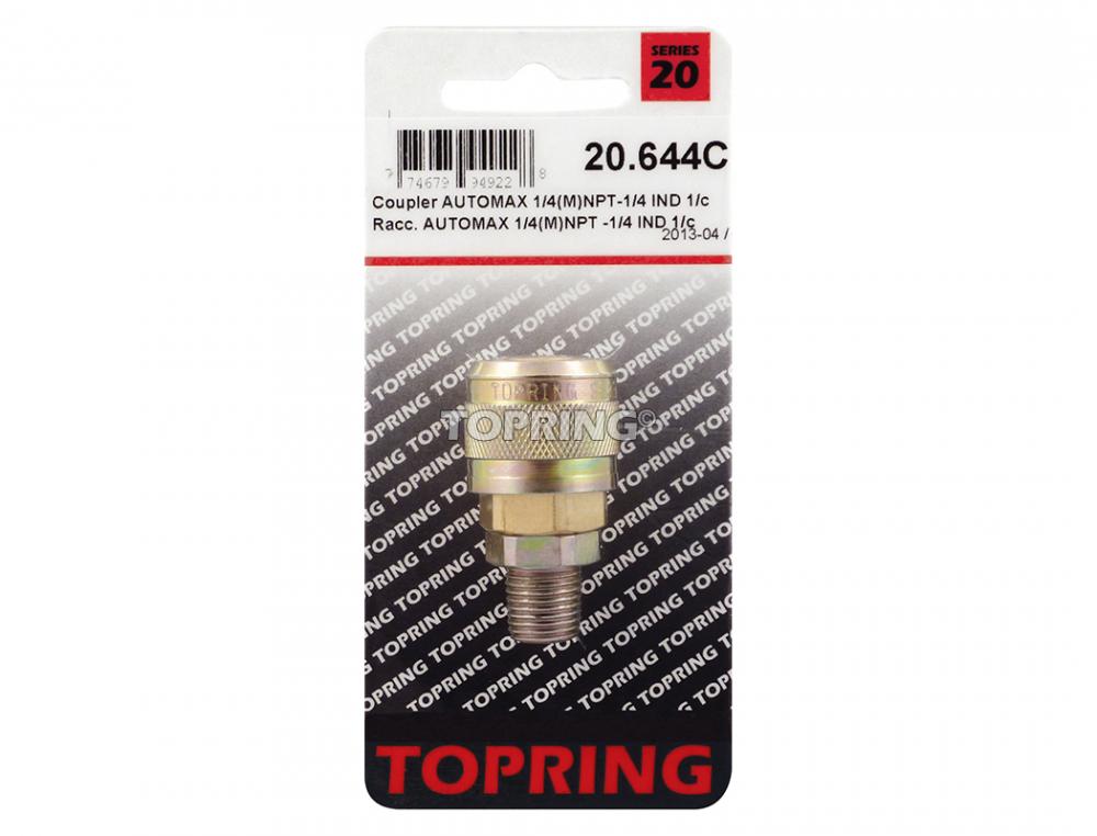 1/4 Industrial Brass Quick Coupler 1/4 (M) NPT<span class=' ItemWarning' style='display:block;'>Item is usually in stock, but we&#39;ll be in touch if there&#39;s a problem<br /></span>