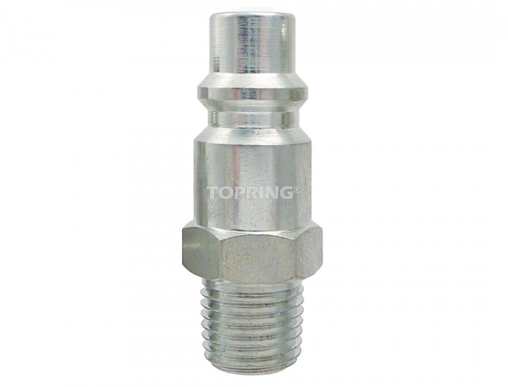 3/8 Industrial Steel Coupler Plug 1/2 (M) NPT (5-Pack)<span class=' ItemWarning' style='display:block;'>Item is usually in stock, but we&#39;ll be in touch if there&#39;s a problem<br /></span>