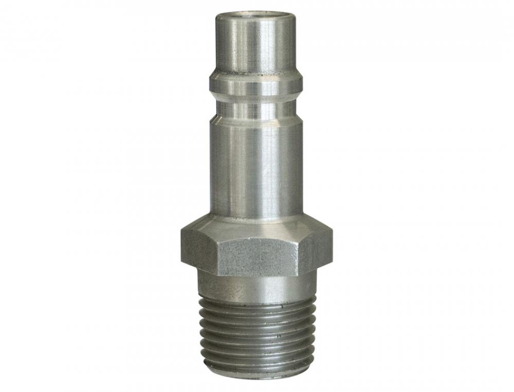 1/2 Industrial Stainless Steel Coupler Plug 1/2 (M) NPT<span class=' ItemWarning' style='display:block;'>Item is usually in stock, but we&#39;ll be in touch if there&#39;s a problem<br /></span>