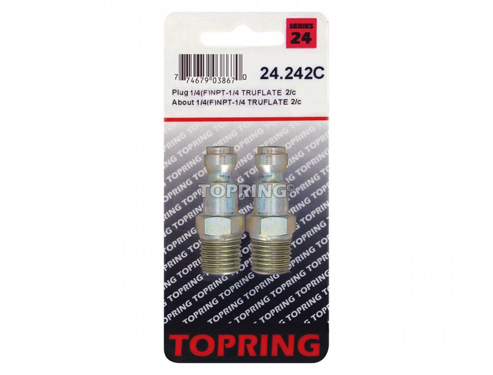 1/4 Truflate Steel Coupler Plug 1/4 (F) NPT (2-Pack)<span class=' ItemWarning' style='display:block;'>Item is usually in stock, but we&#39;ll be in touch if there&#39;s a problem<br /></span>