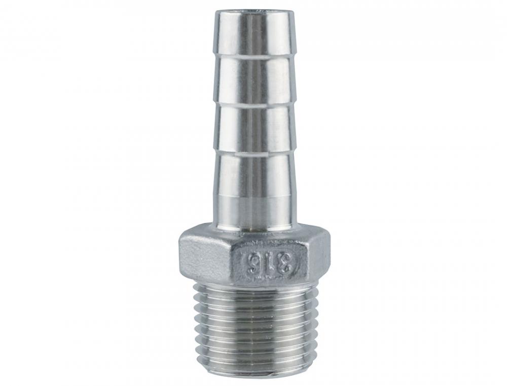 Stainless Steel Hose Barb Adapter 1/2 in. to 1/2 (M) NPT<span class=' ItemWarning' style='display:block;'>Item is usually in stock, but we&#39;ll be in touch if there&#39;s a problem<br /></span>