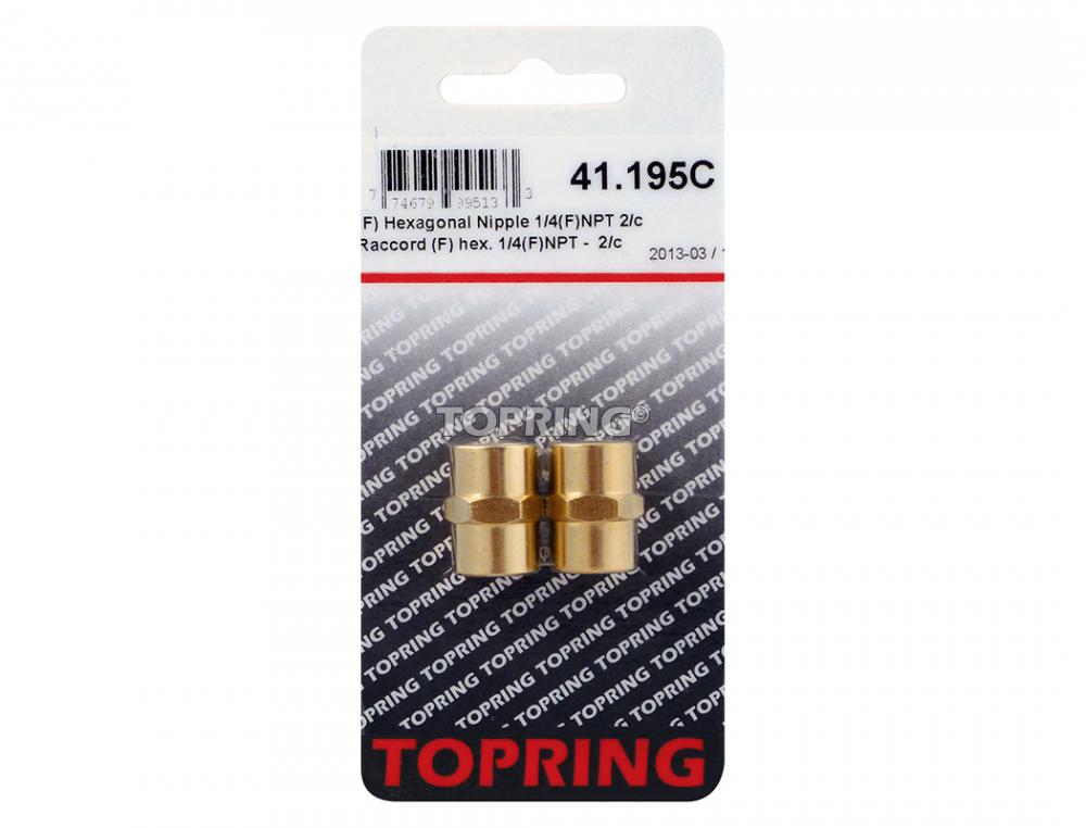 Brass Hexagonal Union 1/4 (F) NPT (2-Pack)<span class=' ItemWarning' style='display:block;'>Item is usually in stock, but we&#39;ll be in touch if there&#39;s a problem<br /></span>