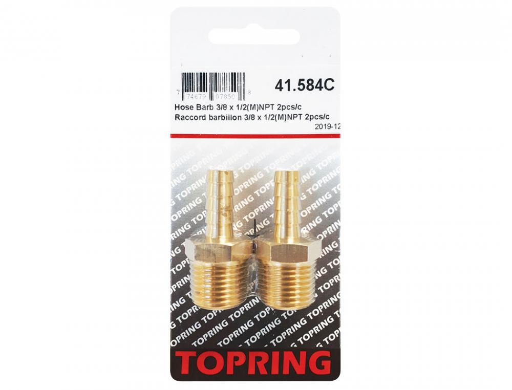 Brass Hose Barb Adapter 3/8 to 1/2 (M) (5-Pack)<span class=' ItemWarning' style='display:block;'>Item is usually in stock, but we&#39;ll be in touch if there&#39;s a problem<br /></span>