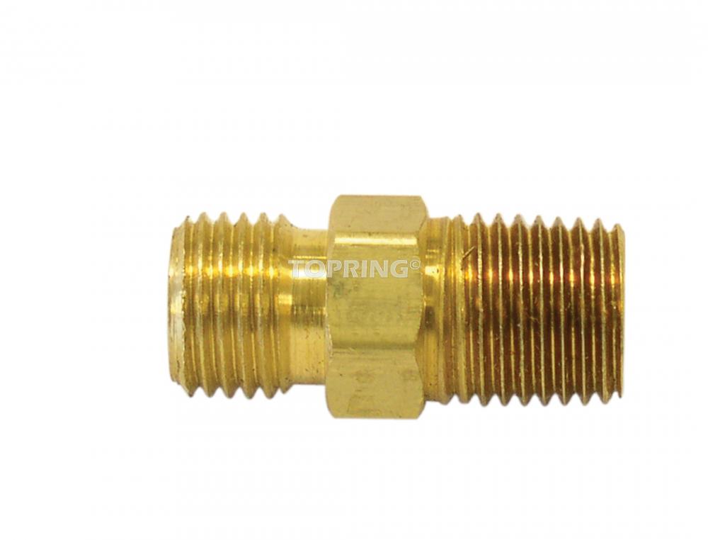 Brass Adapter 3/8 (M) NPS to 1/4 (M) NPT (2-Pack)<span class=' ItemWarning' style='display:block;'>Item is usually in stock, but we&#39;ll be in touch if there&#39;s a problem<br /></span>