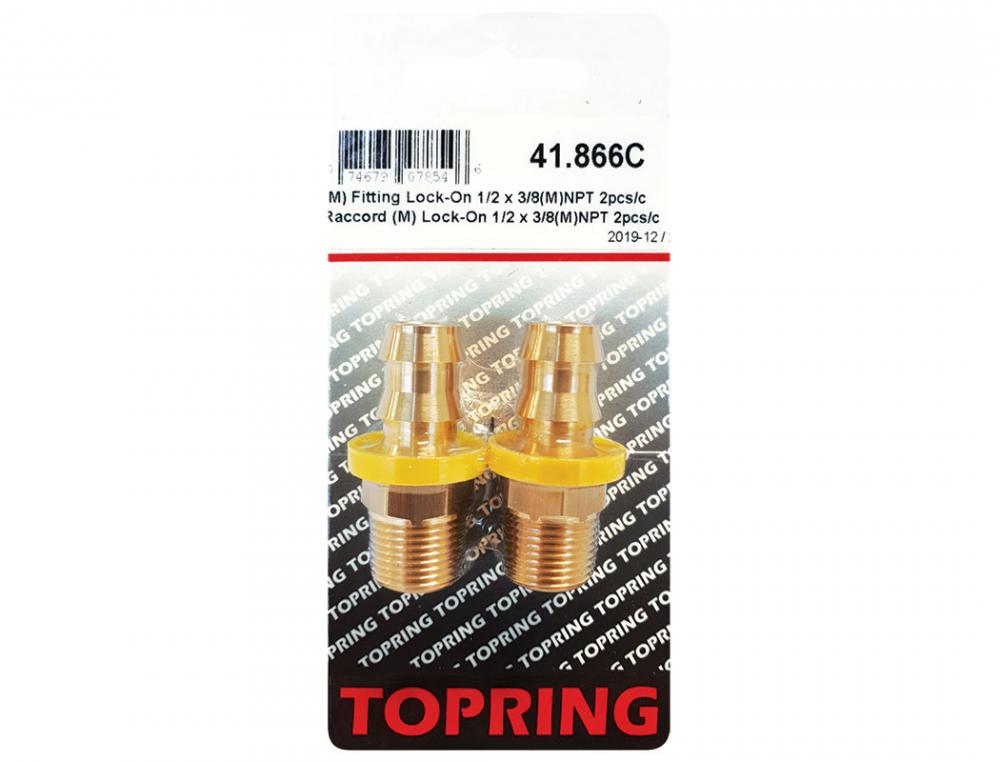 Brass Push-On Hose Barb Adapter 1/2 to 3/8 (M) NPT (2-Pack)<span class=' ItemWarning' style='display:block;'>Item is usually in stock, but we&#39;ll be in touch if there&#39;s a problem<br /></span>