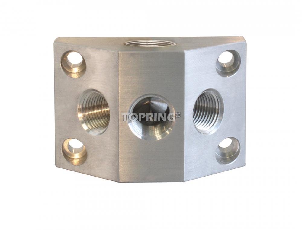 3 Port Aluminum Wall Manifold 1 (F) BSPP With 1/2 (F) NPT Outlet<span class=' ItemWarning' style='display:block;'>Item is usually in stock, but we&#39;ll be in touch if there&#39;s a problem<br /></span>