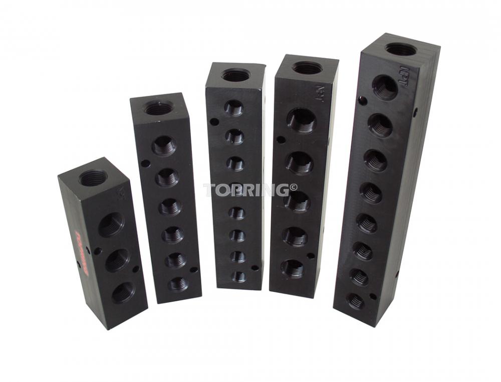 4 Port Aluminum Manifold 1/4 (F) NPT With 1/8 (F) NPT Outlet<span class=' ItemWarning' style='display:block;'>Item is usually in stock, but we&#39;ll be in touch if there&#39;s a problem<br /></span>