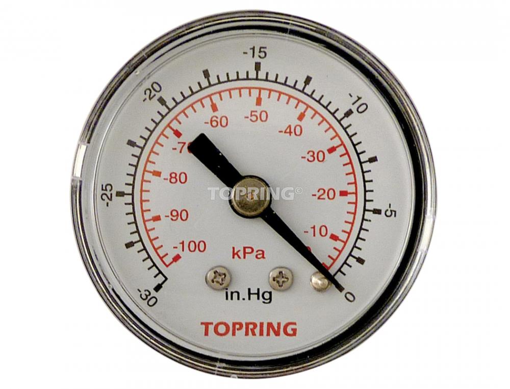 Gauge 1-1/2&#34; - 1/8NPT CBM 30&#34;Hg<span class=' ItemWarning' style='display:block;'>Item is usually in stock, but we&#39;ll be in touch if there&#39;s a problem<br /></span>