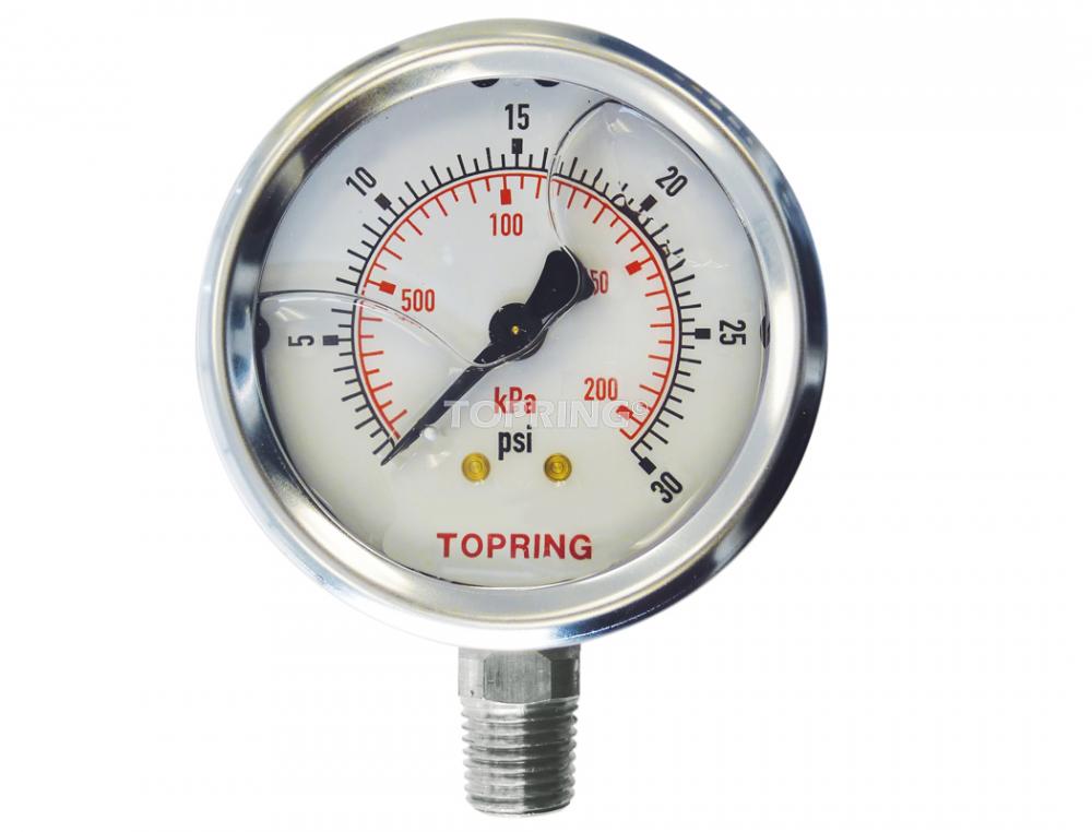 Liquid Gauge 2-1/2&#34; - 1/4NPT LM 0-30 SS<span class=' ItemWarning' style='display:block;'>Item is usually in stock, but we&#39;ll be in touch if there&#39;s a problem<br /></span>