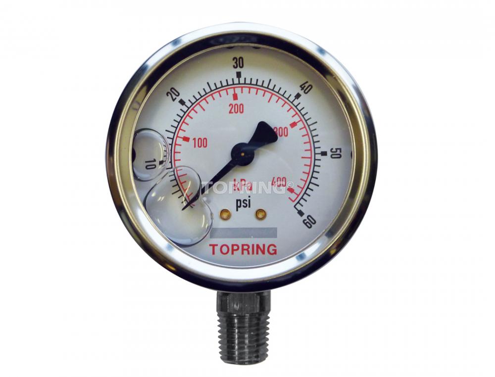 2 1/2 In. Stainless Steel Liquid Filled Pressure Gauge With Glycerin 0 to 60 PSI<span class=' ItemWarning' style='display:block;'>Item is usually in stock, but we&#39;ll be in touch if there&#39;s a problem<br /></span>