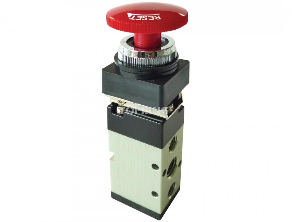 5/2-Way Manual Valve With Button 1/4 (F) NPT<span class=' ItemWarning' style='display:block;'>Item is usually in stock, but we&#39;ll be in touch if there&#39;s a problem<br /></span>