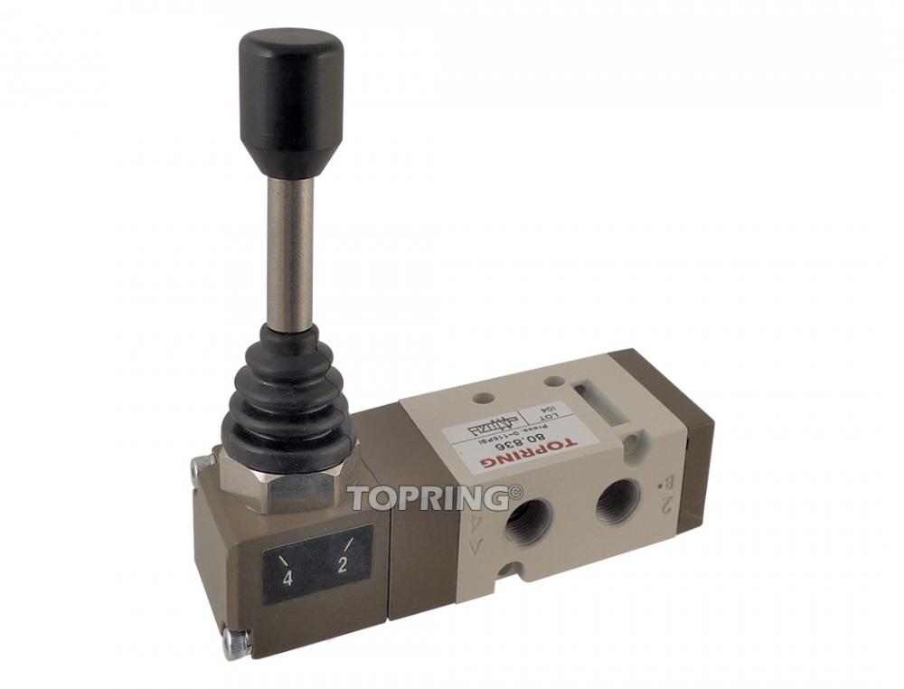 5/2-Way Manual Valve With Detent Lever 1/8 (F) NPT<span class=' ItemWarning' style='display:block;'>Item is usually in stock, but we&#39;ll be in touch if there&#39;s a problem<br /></span>