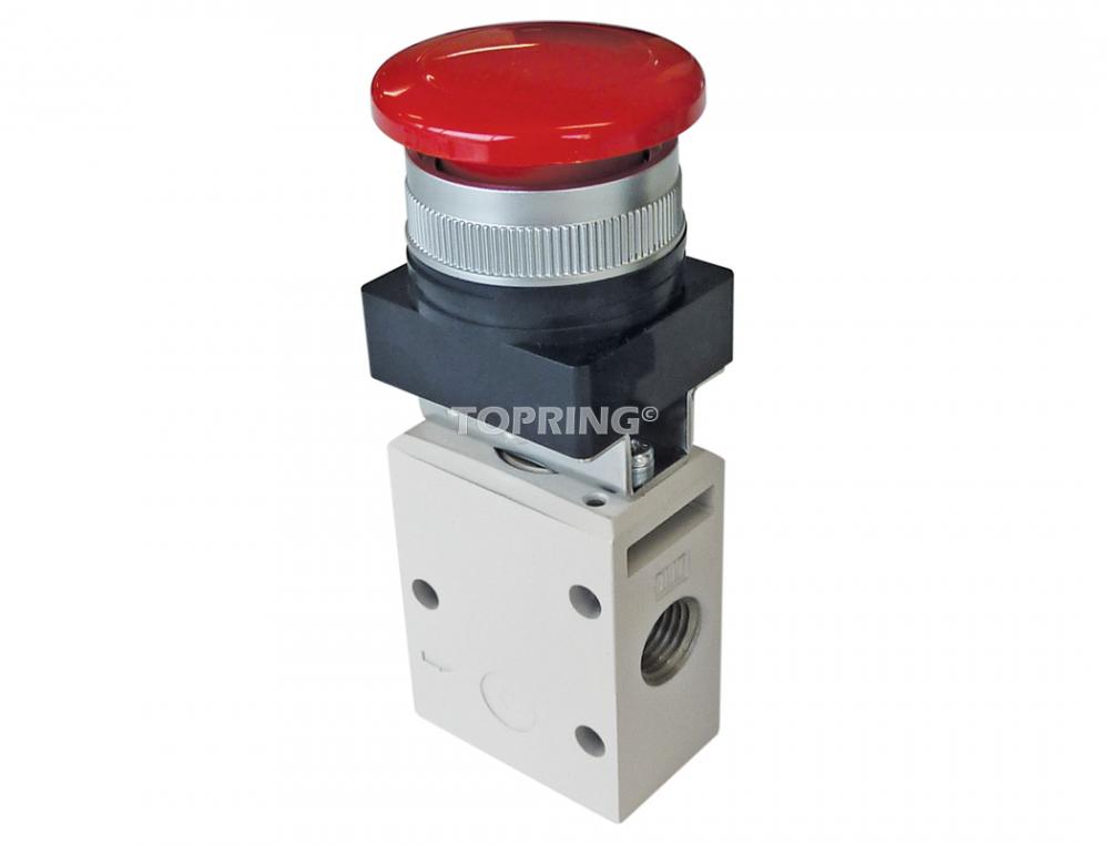 3/2-Way Manual Valve With Button 1/4 (F) NPT<span class=' ItemWarning' style='display:block;'>Item is usually in stock, but we&#39;ll be in touch if there&#39;s a problem<br /></span>