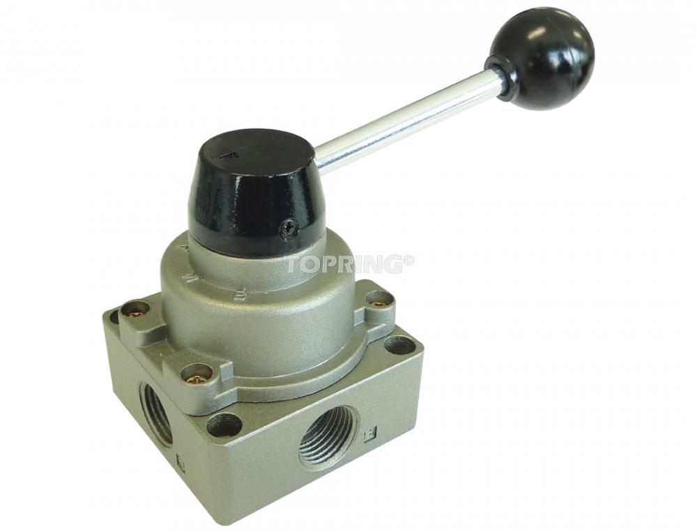 4/3-Way Manual Valve With Rotary Handle 1/4 (F) NPT<span class=' ItemWarning' style='display:block;'>Item is usually in stock, but we&#39;ll be in touch if there&#39;s a problem<br /></span>