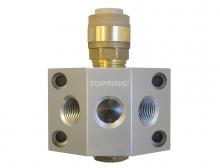 Topring 7.441 - Manifold Alu 15mm x (2/3)1/4(F)NPT QuickLINE