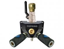 Topring 07.464.05 - Aluminum Wall Manifold With 2 1/4 Industrial Quick Couplers for 22 mm S07