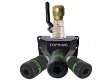 Topring 07.488.04 - Aluminum Wall Manifold With 3 Ultraflo Quick Couplers for 28 mm S07