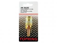 Topring 20.562C - 1/4 Industrial Steel Quick Coupler With 3/8 Hose Barb