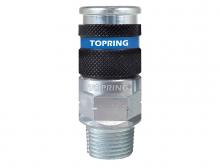 Topring 20.616.10 - 1/4 Industrial Steel Quick Coupler 1/4 (M) NPT (10-Pack)