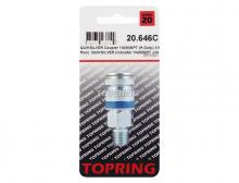 Topring 20.646C - 1/4 Industrial Steel Quick Coupler 1/4 (M) NPT