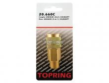 Topring 20.660C - 1/4 Universal Brass Quick Coupler 3/8 (M) NPT