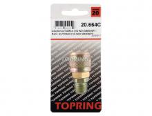 Topring 20.664C - 1/4 Industrial Brass Quick Coupler 3/8 (M) NPT