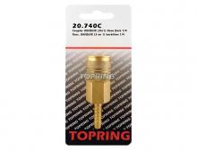 Topring 20.740C - 1/4 Universal Brass Quick Coupler With 1/4 Hose Barb