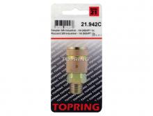 Topring 21.942C - 3/8 Industrial Steel Quick Coupler 1/4 (M) NPT