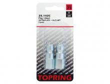 Topring 25.142C - 3/8 Truflate Steel Coupler Plug 1/4 (F) NPT (2-Pack)