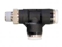 Topring 40.448 - 6 mm Push-to-Connect to 1/4 (M) NPT Tee Adapter (2-Pack)