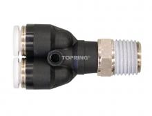 Topring 40.618 - 10 mm Push-to-Connect to 3/8 (M) NPT Y Adapter (2-Pack)