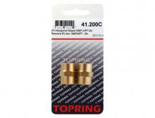 Topring 41.200C - Brass Hexagonal Union 3/8 (F) NPT (2-Pack)