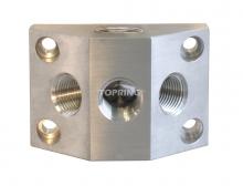 Topring 47.306 - 3 Port Aluminum Wall Manifold 3/4 (F) BSPP With 3/8 (F) NPT Outlet