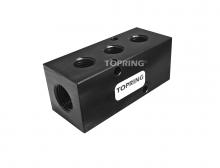 Topring 47.421 - 3 Port Aluminum Manifold 3/8 (F) NPT With 1/4 (F) NPT Outlet