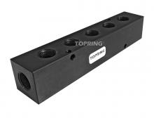 Topring 47.433 - 5 Port Aluminum Manifold 3/8 (F) NPT With 3/8 (F) NPT Outlet