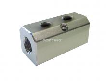 Topring 47.550 - 2 Port Aluminum Manifold 1/2 (F) NPT With 1/4 (F) NPT Outlet