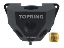 Topring 47.621 - 2 Port Aluminum Manifold 1/2 (F) BSPP With 1/2 (F) NPT Outlet