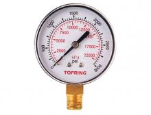 Topring 55.340 - 2 1/2 In. Steel Dry Vacuum Gauge 0 to 3000 PSI