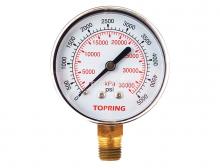 Topring 55.345 - 2 1/2 In. Steel Dry Vacuum Gauge 0 to 5000 PSI