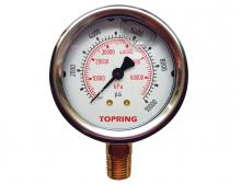 Topring 55.688 - 2 1/2 In. Stainless Steel Liquid Filled Pressure Gauge With Glycerin 0 to 10000 PSI